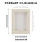Natural Whitewash Wood Shadow Box Frame with Acrylic Front - White Suede Backing, 30 Sizes